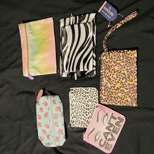 Small Zipper Coin Purses, Peach Pen Holder, Small Cosmetic bags all in 1 lot